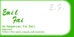 emil fai business card